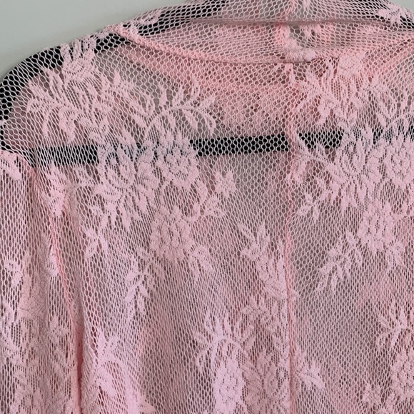 Free People Lace Top Pink Size Large - Picture 7 of 9